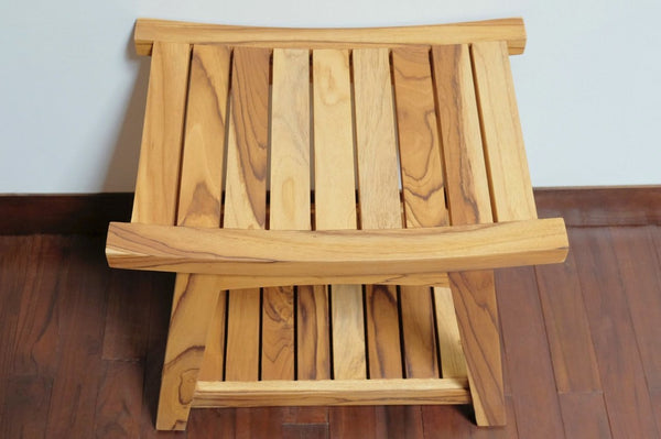 Masaya Ometepe Teak Shower Stool
