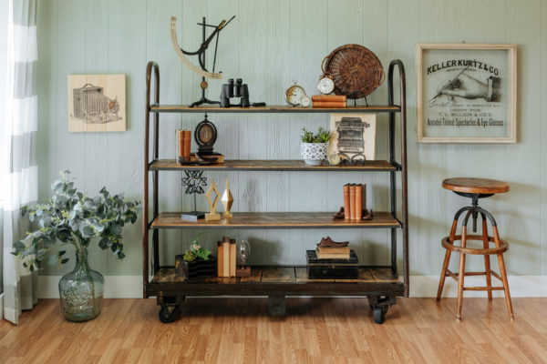 Napa East Vintage Cart With Shelves
