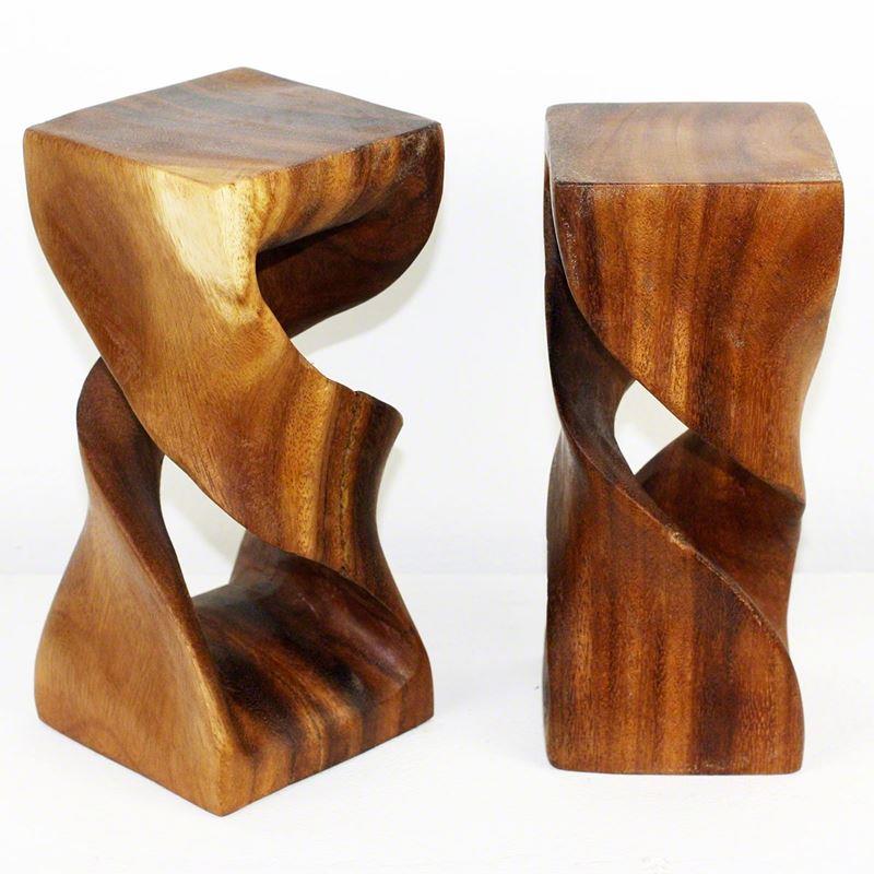 Haussmann Mini, Double Twist 4" Sq - Set of 2 | Stools & Benches | Modishstore-3