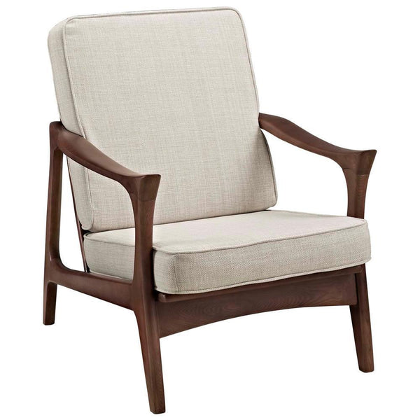 Modway Paddle Upholstered Lounge Chair - Brown | Lounge Chairs | Modishstore-2