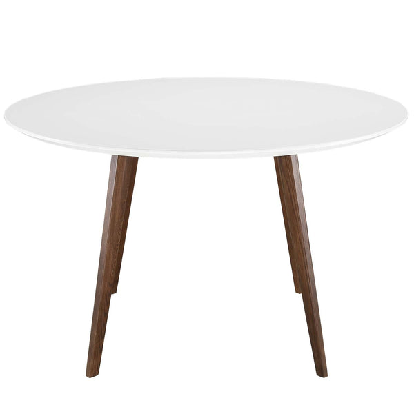 Modway Platter Round Dining Table - White | Dining Tables | Modishstore-5