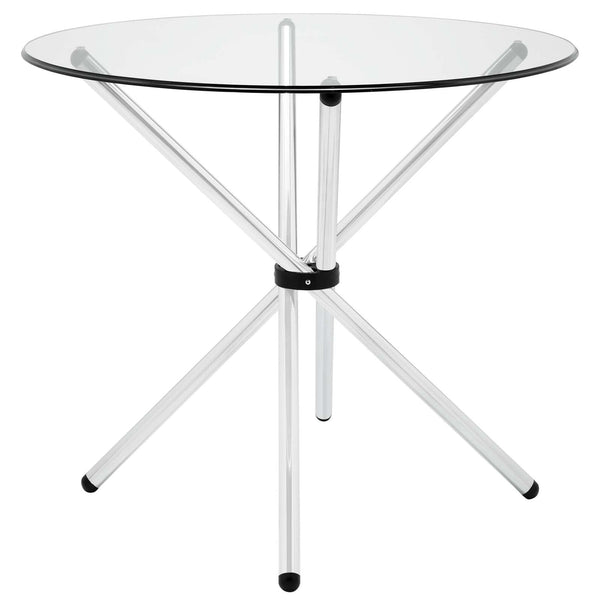Modway Baton Round Dining Table - Clear | Dining Tables | Modishstore-4