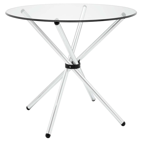 Modway Baton Round Dining Table - Clear | Dining Tables | Modishstore-5