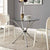Modway Baton Round Dining Table - Clear | Dining Tables | Modishstore