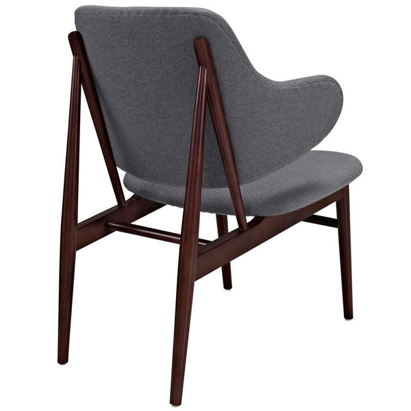 Modway Cherish Upholstered Lounge Chair - Dark Gray | Lounge Chairs | Modishstore-4