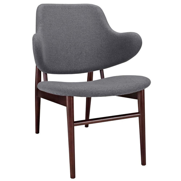 Modway Cherish Upholstered Lounge Chair - Dark Gray | Lounge Chairs | Modishstore-2