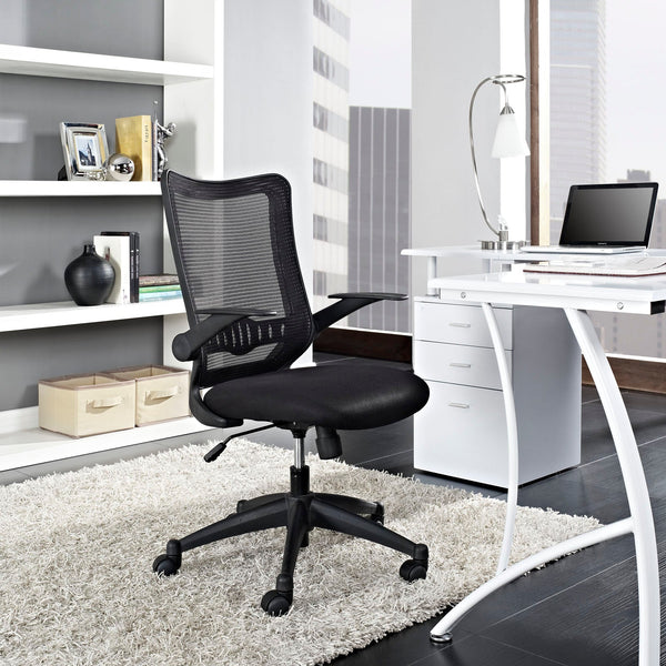 Modway Explorer Mid Back Office Chair - Black | Office Chairs | Modishstore