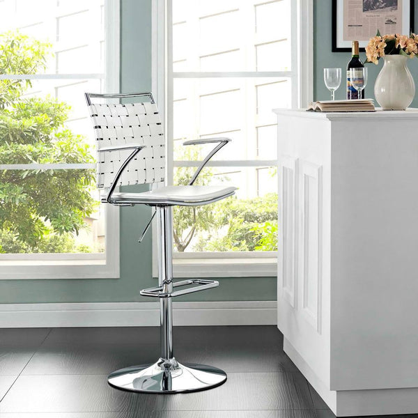 Modway Fuse Adjustable Bar Stool - White | Bar Stools | Modishstore