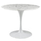 Modway Lippa 40" Round Artificial Marble Dining Table in White | Dining Tables | Modishstore-4