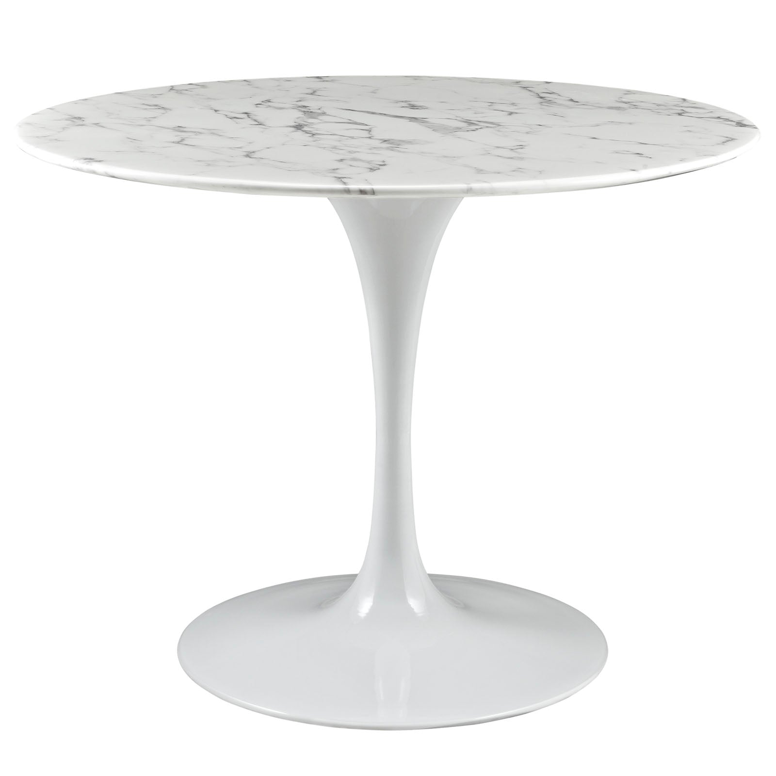 Modway Lippa 40" Round Artificial Marble Dining Table in White | Dining Tables | Modishstore-4