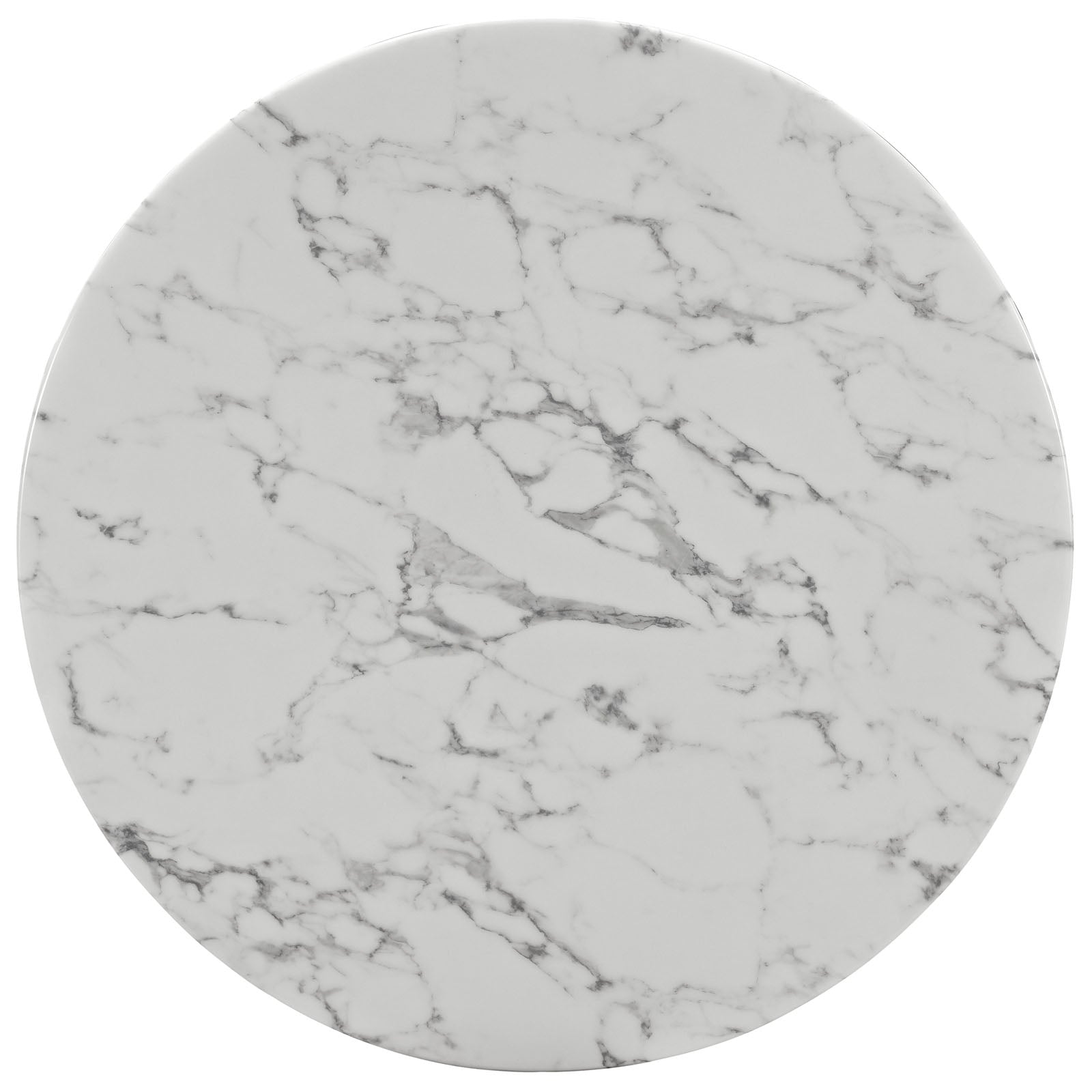 Modway Lippa 40" Round Artificial Marble Dining Table in White | Dining Tables | Modishstore-2