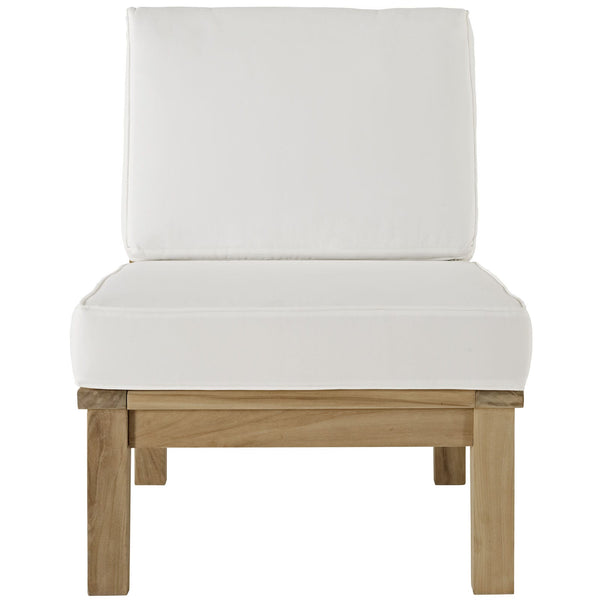 Modway Marina Armless Outdoor Patio Teak Sofa | Outdoor Chairs | Modishstore-18