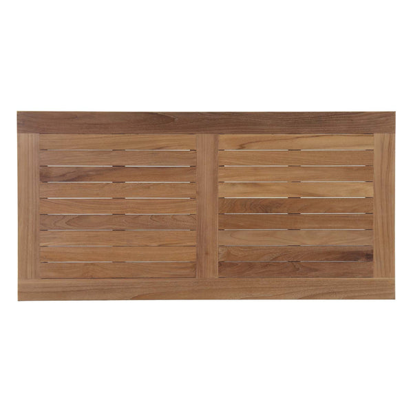 Modway Marina Outdoor Patio Teak Rectangle Coffee Table - Natural | Outdoor Tables | Modishstore-4