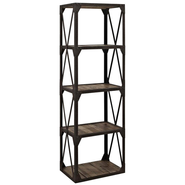 Modway Stave Bookshelf - Brown | Bookcases | Modishstore-4