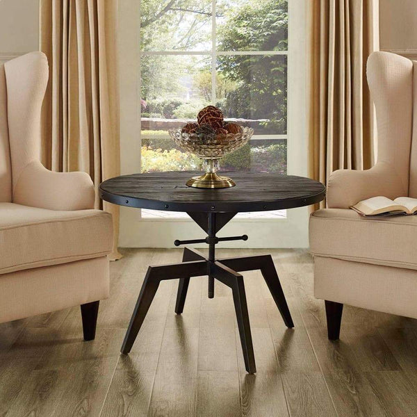 Modway Grasp Wood Top Coffee Table - Black | Coffee Tables | Modishstore