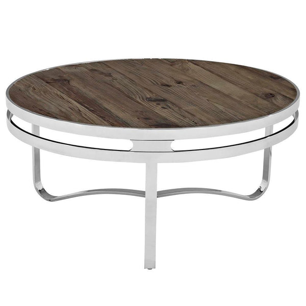 Modway Provision Wood Top Coffee Table - Brown | Coffee Tables | Modishstore-2