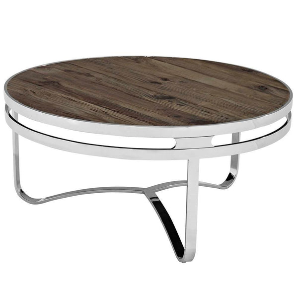 Modway Provision Wood Top Coffee Table - Brown | Coffee Tables | Modishstore
