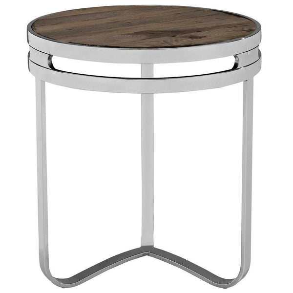 Modway Provision Wood Top Side Table - Brown | Side Tables | Modishstore-2