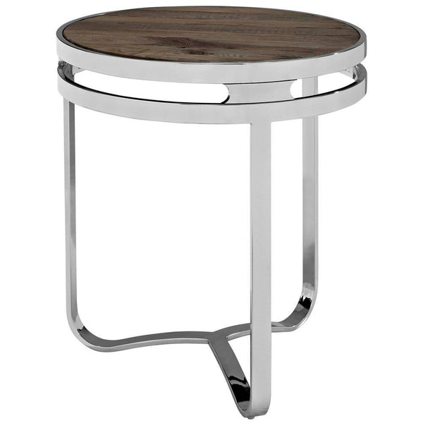 Modway Provision Wood Top Side Table - Brown | Side Tables | Modishstore