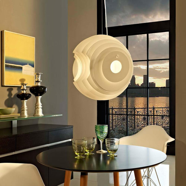 Modway Fish Aluminum Chandelier - White | Chandeliers | Modishstore