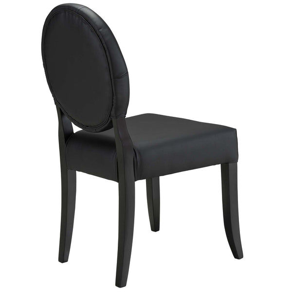 Modway Button Dining Side Chair Set of 4 - Black