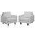 Modway Empress Armchair Leather - Set of 2 | Armchairs | Modishstore-9