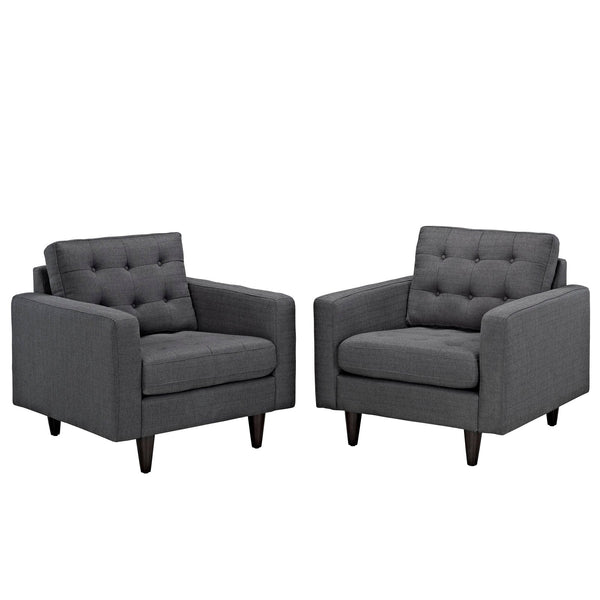 Modway Empress Armchair Upholstered - Set of 2 | Armchairs | Modishstore-31