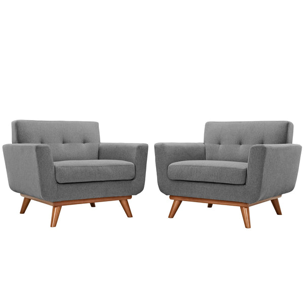 Modway Engage Armchair Wood - Set of 2 | Armchairs | Modishstore-35