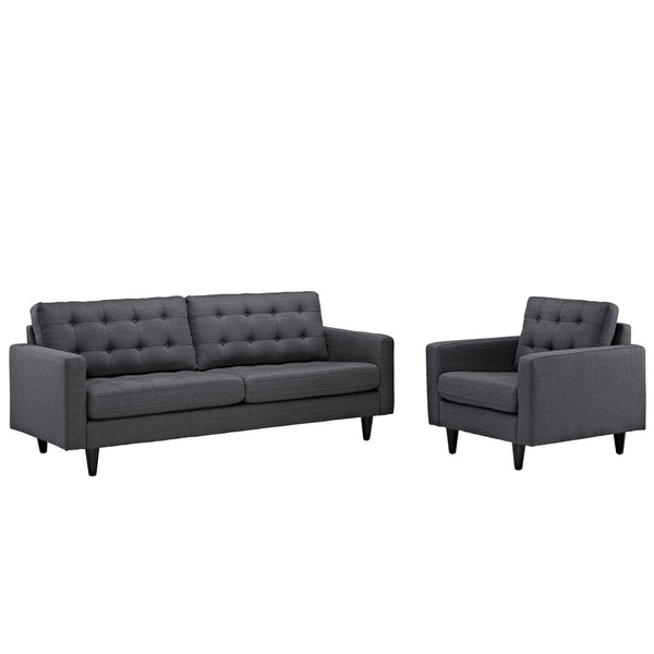 Modway Empress Armchair and Sofa - Set of 2 | Sofas | Modishstore-29