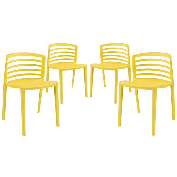 Modway Curvy Dining Chairs - Set of 4