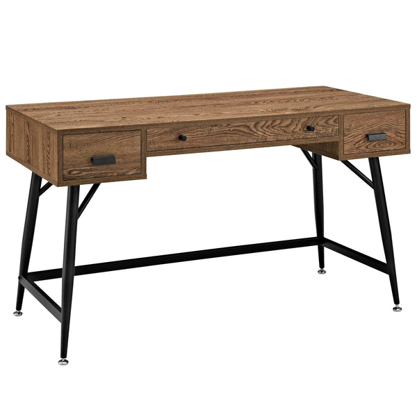 Modway Surplus Office Desk - Walnut | Desks | Modishstore-2