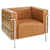 Modway Charles Grande Loveseat and Armchair Leather Set Of 2 - Tan | Loveseats | Modishstore-3
