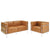 Modway Charles Grande Loveseat and Armchair Leather Set Of 2 - Tan | Loveseats | Modishstore-2