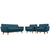 Modway Engage Armchairs and Loveseat - Set of 3 | Loveseats | Modishstore-42