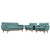 Modway Engage Armchairs and Loveseat - Set of 3 | Loveseats | Modishstore-37
