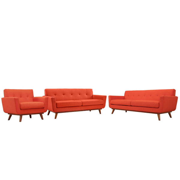 Modway Engage Sofa Loveseat and Armchair - Set of 3 | Loveseats | Modishstore-31
