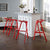 Modway Launch Stacking Bar Stool Set of 4 - Red | Bar Stools | Modishstore