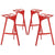 Modway Launch Stacking Bar Stool Set of 4 - Red | Bar Stools | Modishstore-2