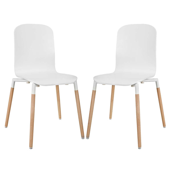 Modway Stack Wood Dining Chairs - Set of 2 | Dining Chairs | Modishstore-12