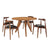 Modway Stalwart Dining Chairs and Table Set of 5 - Dark Walnut Black | Dining Sets | Modishstore-2