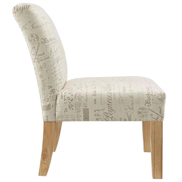 Modway Auteur Upholstered Fabric Side Chair - White | Accent Chairs | Modishstore-3
