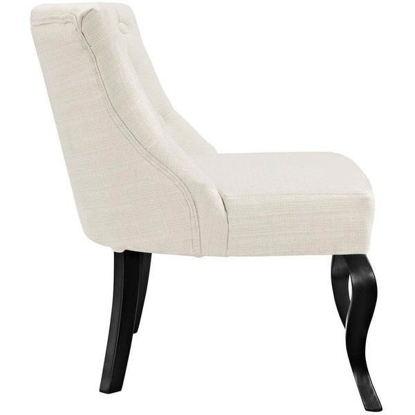 Modway Royal Upholstered Fabric Armchair - Beige | Accent Chairs | Modishstore-3
