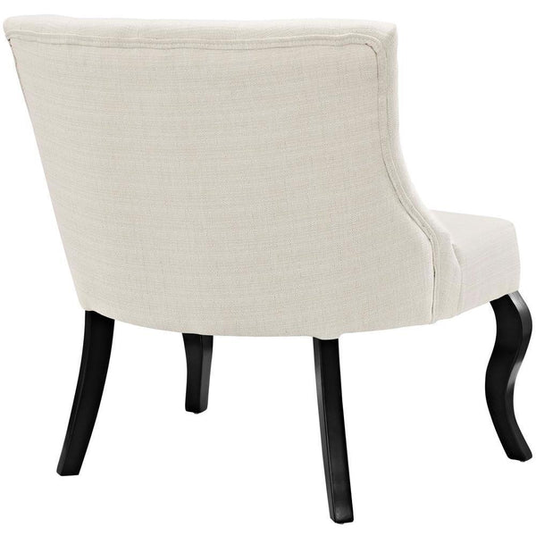 Modway Royal Upholstered Fabric Armchair - Beige | Accent Chairs | Modishstore-4