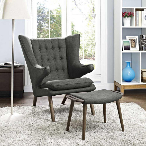 Modway Bear Lounge Chair and Ottoman | Lounge Chairs | Modishstore