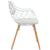 Modway Basket Dining Metal Armchair - White White | Armchairs | Modishstore-3