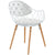 Modway Basket Dining Metal Armchair - White White | Armchairs | Modishstore-4