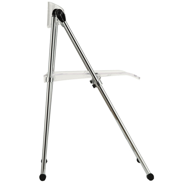 Modway Telescope Folding Chair - Clear | Accent Chairs | Modishstore-2