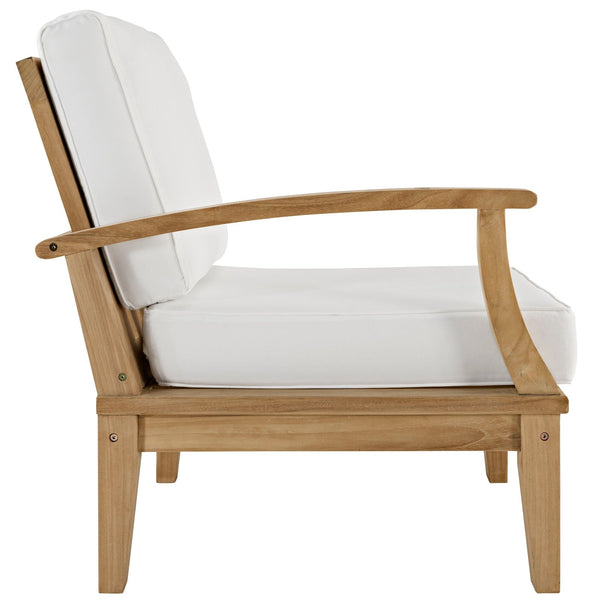 Modway Marina 7 Piece Outdoor Patio Teak Sofa Set - Natural White | Outdoor Sofas, Loveseats & Sectionals | Modishstore-21