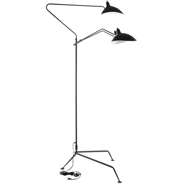 Modway View Stainless Steel Floor Lamp - Black | Floor Lamps | Modishstore-2