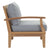 Modway Marina 6 Piece Outdoor Patio Teak Sofa Set - Natural White | Outdoor Sofas, Loveseats & Sectionals | Modishstore-6